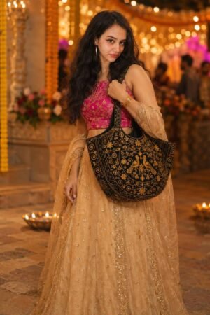 Golden Heritage Embroidered Tote