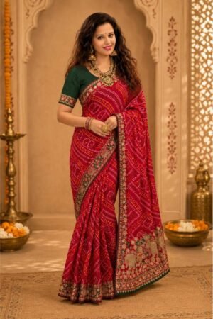 Rang Mahal Bandhani Saree