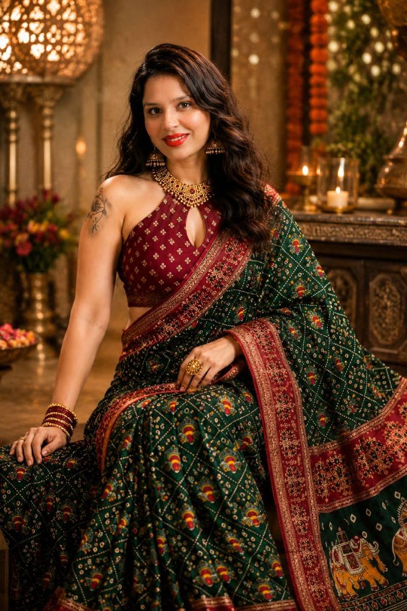 Rajwadi Gaj Yatra Saree - Image 5