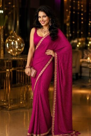 ROYAL FUCHSIA HERITAGE SAREE