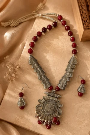 Raktima – Heritage Statement Necklace Set