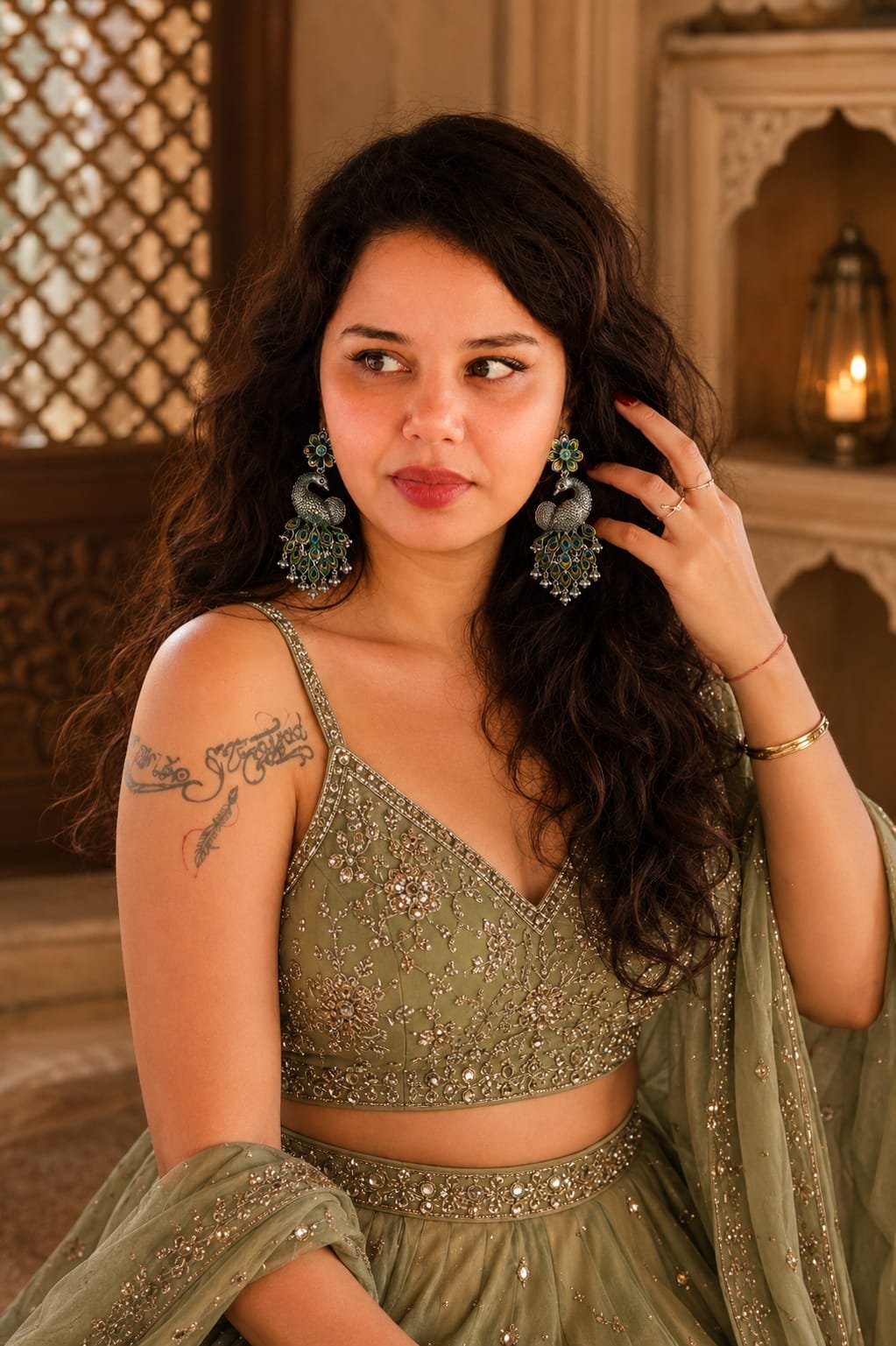 *Royal Peacock Heritage Earrings* - Image 2