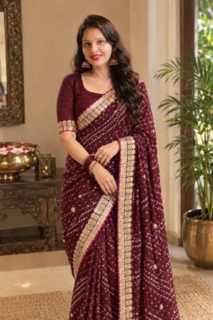 Royal Bandhani Heritage Saree