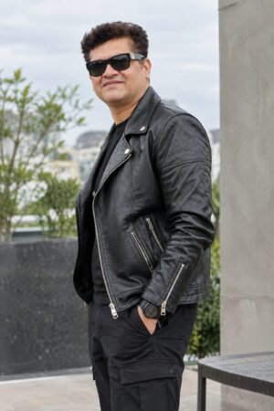 Diva’s Label – Classic Black Leather Biker Jacket