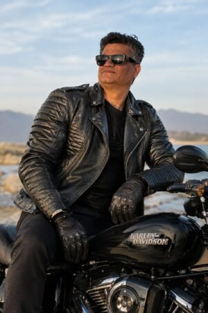 Classic leather Biker Jacket