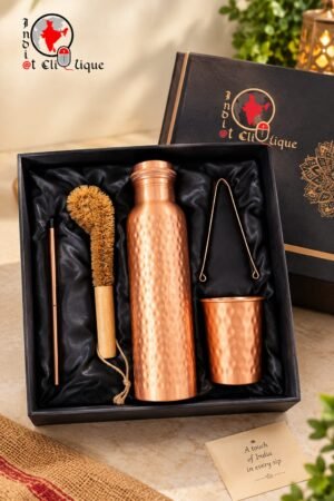 Hammered Copper Tumbler with Cleaning Set